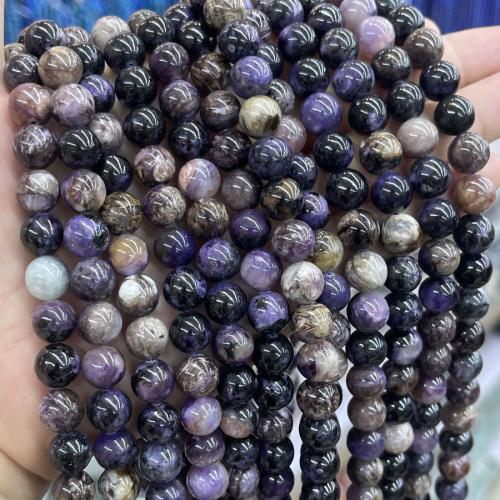 Gemstone Jewelry Karoliukai, Charoite, Turas, Pasidaryk pats, purpurinis, Parduota už Apytiksliai 38 cm Strand