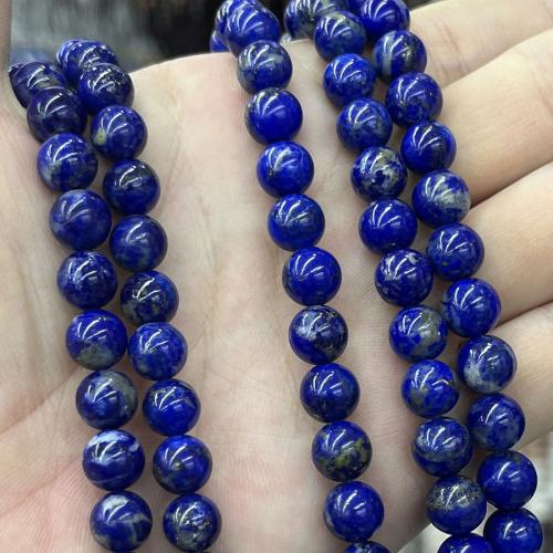 Lapis Lazuli Beads, Ronde, DIY, donkerblauw, Per verkocht Ca 38 cm Strand