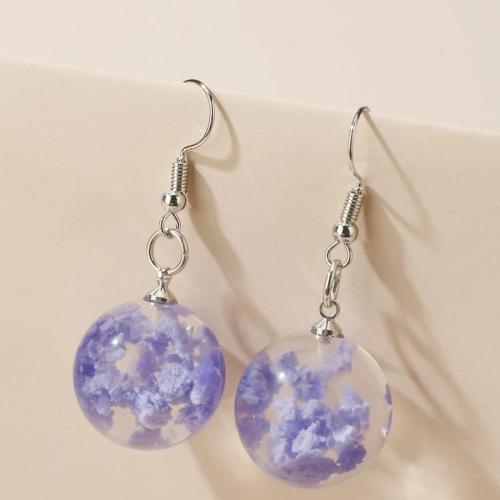 Pryskyřice Drop náušnice, s Zinek, Kolo, různé styly pro výběr & pro ženy, earring length 20-50mm, Prodáno By Pair