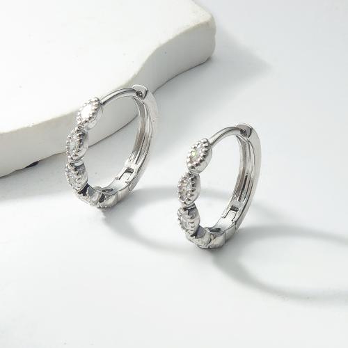 Ottone Leverback Orecchini, placcato, gioielli di moda & Micro spianare cubic zirconia, nessuno, assenza di nichel,piombo&cadmio, 15.70x2.60x15.10mm, Venduto da coppia