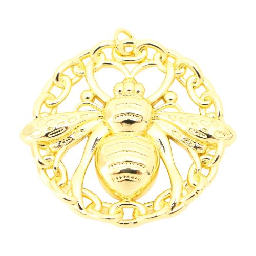 Mosaz Šperky Přívěsky, DIY & dutý, zlatý, 40x42x6mm, Prodáno By PC