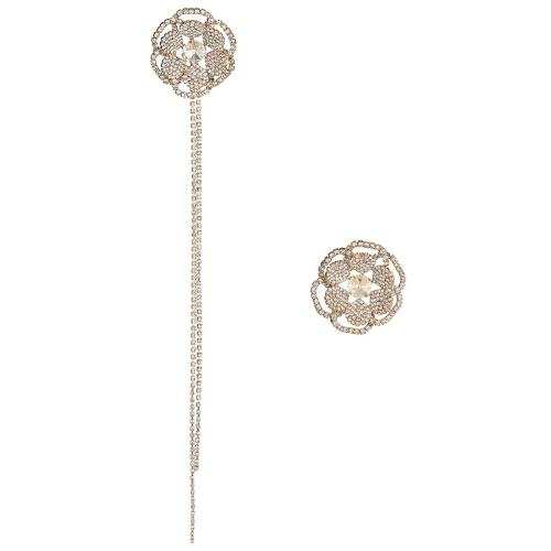 Mosaz pokles náunice, Slitina mědi, módní šperky & pro ženy & s drahokamu, Prodáno By Pair