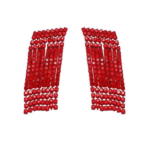 Mosaz pokles náunice, Železo, módní šperky & pro ženy & s drahokamu, více barev na výběr, Prodáno By Pair