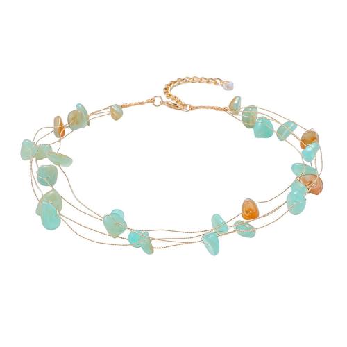 Collar de Latón, metal, con Acrílico, chapado, Joyería & para mujer, Vendido por UD