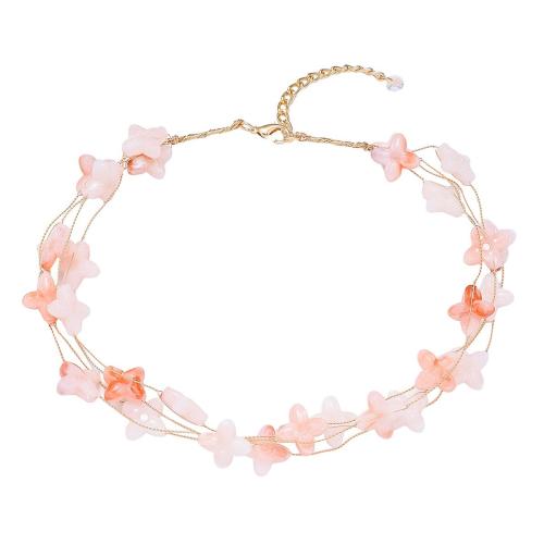 Collar de Latón, metal, con Acrílico, chapado, Joyería & para mujer, Vendido por UD