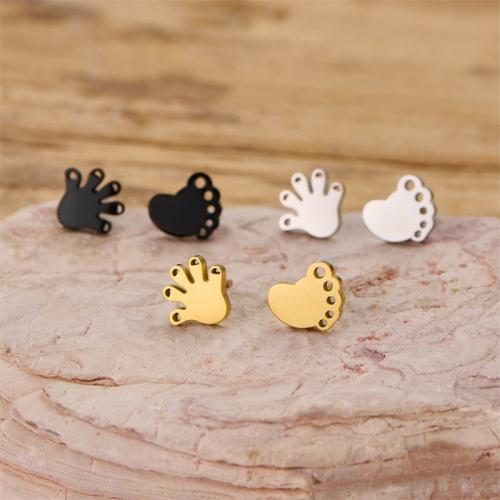 Roestvrij staal Stud Earrings, 304 roestvrij staal, plated, mode sieraden & verschillende stijlen voor de keuze, meer kleuren voor de keuze, 12paren/Bag, Verkocht door Bag