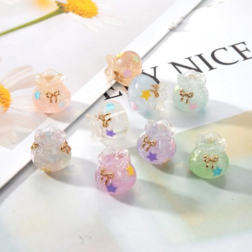 Resin Jewelry Beads with Brass plated DIY Inner Approx 1mm Sold By PC