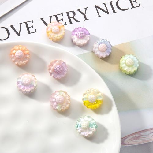 Harpiks smykker Perler, Resin, Flower, du kan DIY, flere farver til valg, 15.90x9.20x15.90mm, Indvendig diameter:Ca. 1mm, Solgt af PC
