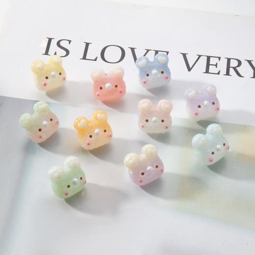 Resin Jewelry Beads Bear DIY Inner Approx 1mm Sold By PC