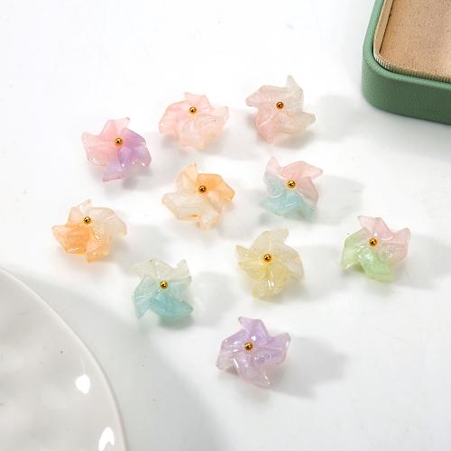 Resin Jewelry Beads with Brass Pinwheel DIY Inner Approx 1mm Sold By PC