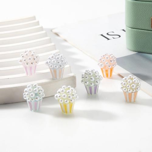 Hars Sieraden Kralen, met Plastic Pearl, Popcorn, DIY, meer kleuren voor de keuze, 11.90x13.40x15.20mm, Verkocht door PC