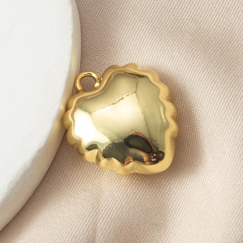 Brass Heart Pendants plated DIY gold nickel lead & cadmium free Sold By PC