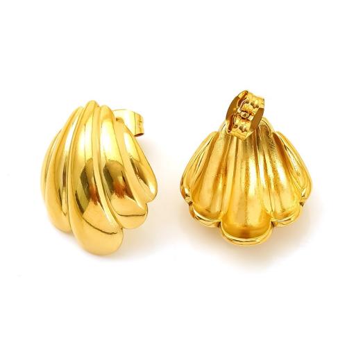 Cruach dhosmálta Graí Earrings, 304 Cruach dhosmálta, Shell, plátáilte, jewelry faisin & do bhean, dathanna níos mó le haghaidh rogha, Díolta De réir Péire