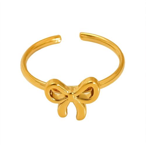 Stainless Steel Finger Ring 304 Stainless Steel 18K gold plated fashion jewelry & for woman Sold By PC
