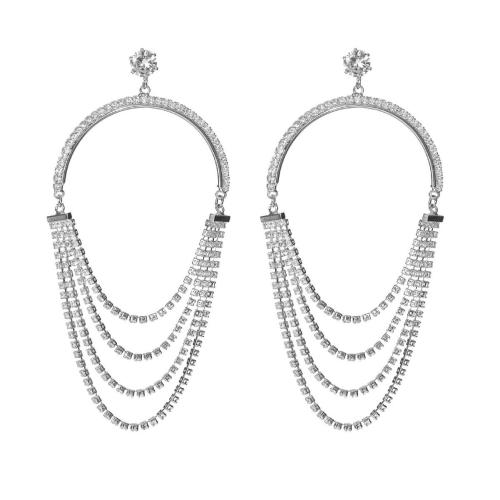 Mosaz pokles náunice, módní šperky & pro ženy & s drahokamu, více barev na výběr, Prodáno By Pair