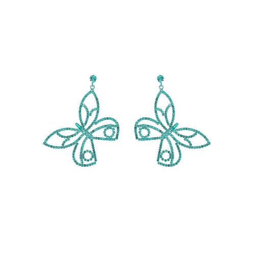 Mosaz pokles náunice, Motýl, módní šperky & pro ženy & s drahokamu, více barev na výběr, Prodáno By Pair