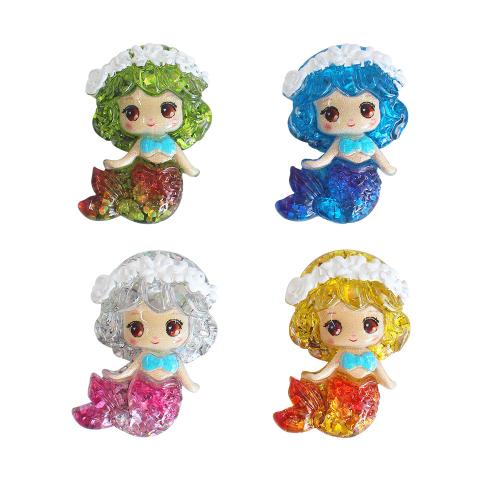 Mobile Phone DIY Decoration Resin with Plastic Mermaid epoxy gel Sold By Bag