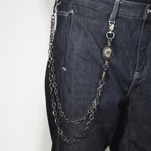 Zink Alloy midja kedja, med Järn, plated, Dubbla lager & Vintage & Unisex, silver, Säljs av PC