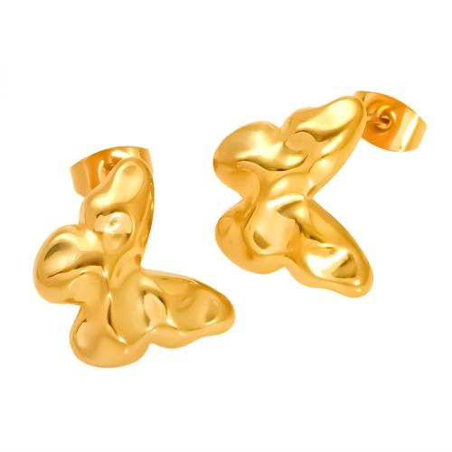 Nerezová ocel náušnice, 304 Stainless Steel, 18K pozlacené, módní šperky & různé styly pro výběr & pro ženy, Prodáno By Pair