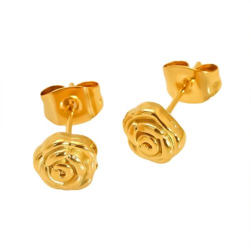 Nerezová ocel náušnice, 304 Stainless Steel, 18K pozlacené, módní šperky & různé styly pro výběr & pro ženy, Prodáno By Pair