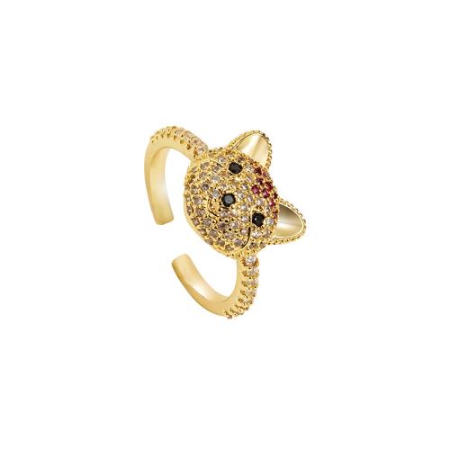 Brass Finger Ring 18K gold plated fashion jewelry & for woman & with rhinestone Inner diameter :17mm; mm. Sold By PC