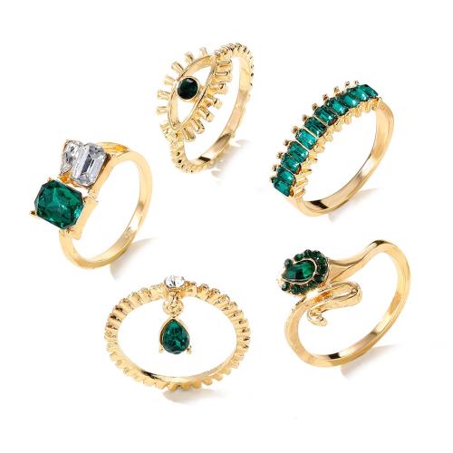 Sinc Alloy Ring Set, plátáilte, jewelry faisin & do bhean, Díolta De réir PC