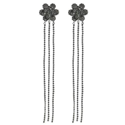 Boucles d'oreilles pendantes en laiton, bijoux de mode & pour femme & avec strass, plus de couleurs à choisir, Vendu par paire