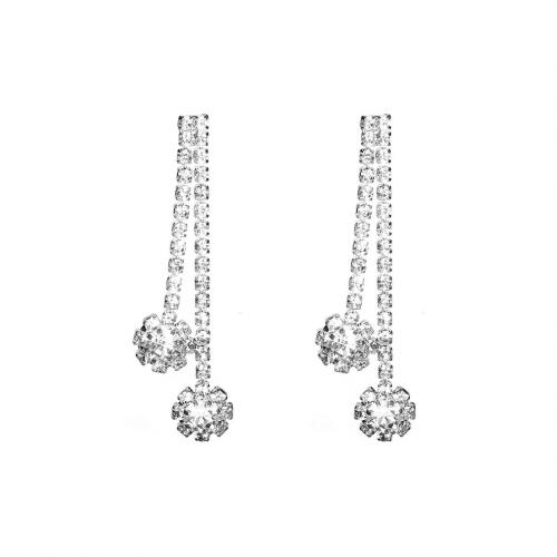 Zinc Alloy Korvakorut, Sinkkiseos, kanssa Cubic Zirkonia, muoti korut & naiselle, enemmän värejä valinta, Myymät Pair