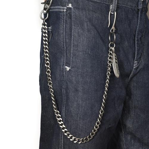 alliage de zinc chaîne de taille, avec fer, forme de plume, Placage, Vintage & unisexe, Longueur Environ 77 cm, Vendu par PC