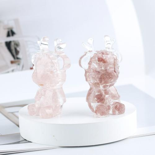  Gemstone Decoration with Resin epoxy gel Deer Sold By PC