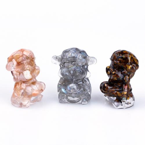  Gemstone Decoration with Resin epoxy gel God of Wealth Sold By PC