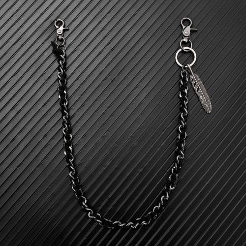 alliage de zinc chaîne de taille, avec Velveteen & fer, Placage, le style de punk & pour homme, plus de couleurs à choisir, Longueur Environ 75 cm, Vendu par PC