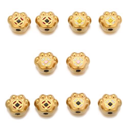 Edelstahl-Beads, 304 Edelstahl, goldfarben plattiert, DIY & Emaille, keine, 5PCs/Tasche, verkauft von Tasche