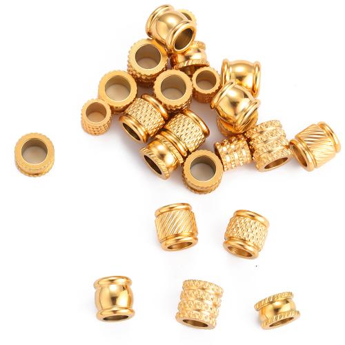 Edelstahl-Beads, 304 Edelstahl, goldfarben plattiert, DIY, keine, 20PCs/Tasche, verkauft von Tasche