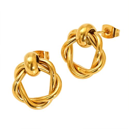 Stainless Steel Stud fülbevaló, 304 rozsdamentes acél, 18K aranyozott, különböző stílusokat a választás & a nő & üreges, Által értékesített pár