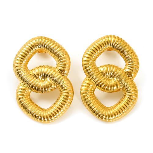 Stainless Steel Stud fülbevaló, 304 rozsdamentes acél, 18K aranyozott, különböző stílusokat a választás & a nő & üreges, Által értékesített pár