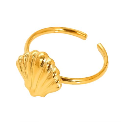 Rozsdamentes acél Finger Ring, 304 rozsdamentes acél, 18K aranyozott, divat ékszerek & különböző stílusokat a választás & a nő, Által értékesített PC