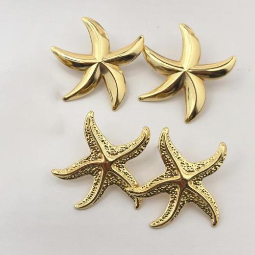 Nerezová ocel náušnice, 304 Stainless Steel, Hvězdice, 18K pozlacené, módní šperky & různé styly pro výběr & pro ženy, Prodáno By Pair