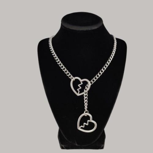 Titanium Steel Necklace Heart plated fashion jewelry Sold By PC