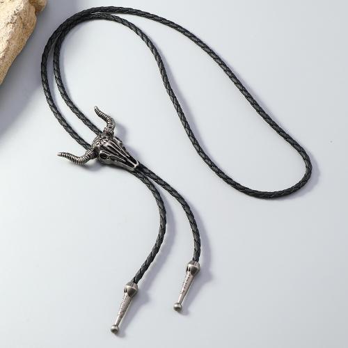 PU Leather Necklace with Zinc Alloy Sheep handmade vintage & Unisex Sold By PC