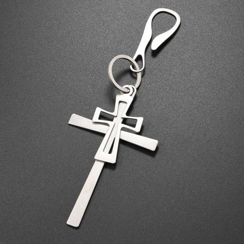 Key Chain, Cink Alloy, s Željezo, Križ, pozlaćen, bez spolne razlike & šupalj, 170x58mm, Prodano By PC