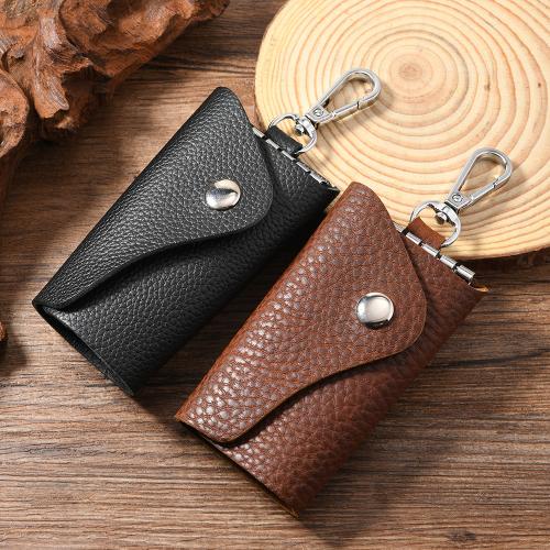 Marhabőr Key Bag, -val Vas & Cink ötvözet, Hordozható & Vintage & egynemű, több színt a választás, 150x60mm, Által értékesített PC