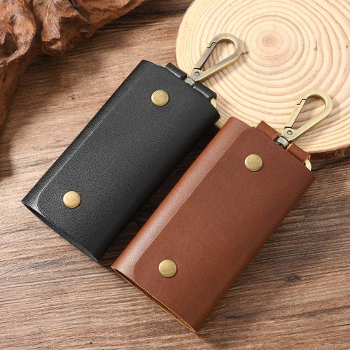 Marhabőr Key Bag, -val Vas & Cink ötvözet, Hordozható & Vintage & egynemű, több színt a választás, 160x60mm, Által értékesített PC
