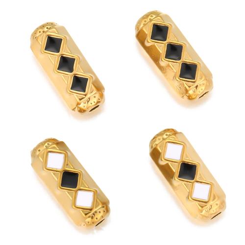 Stainless Steel Beads 304 Stainless Steel gold color plated DIY & enamel Sold By Bag
