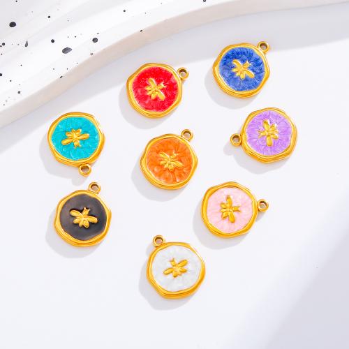 Edelstahl Schmuck Anhänger, 304 Edelstahl, goldfarben plattiert, DIY & Emaille, keine, verkauft von PC