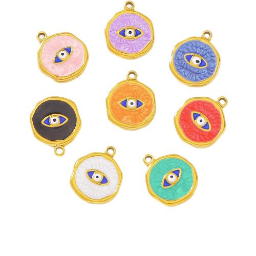 Stainless Steel Pendants 304 Stainless Steel gold color plated DIY & enamel Sold By Bag