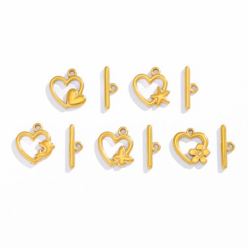 Stainless Steel Toggle kopča, 304 nehrđajućeg čelika, zlatna boja pozlaćen, možete DIY, više boja za izbor, Prodano By PC