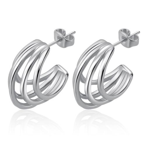 Boucle d'oreille de gaujon en acier inoxydable, Acier inoxydable 304, Placage, styles différents pour le choix & pour femme & creux, plus de couleurs à choisir, Vendu par paire