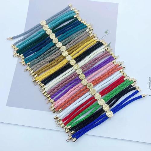 Brass Bracelet & Bangle with Nylon Cord fashion jewelry & Unisex Length 11 cm Sold By PC