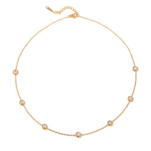 Cubic Zirconia Zestawy Biżuteria ze Stali Nierdzewnej, Stal nierdzewna 304, ze Sześcienna cyrkonia, Powlekane, biżuteria moda & różne style do wyboru & dla kobiety, złoty, sprzedane przez PC